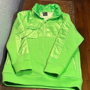 Nike Bright Green Half-Zip Jacket with pocket